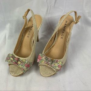 Donated Feb 16 ‘22 Offers Welcome!   Y2K Platform Rampage Floral and with Bow